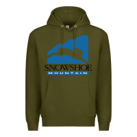 Army Green snowshoe mountain Premium Hoodie - minhPixels