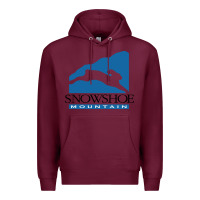 Burgundy snowshoe mountain Premium Hoodie - minhPixels