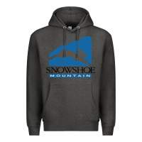 Charcoal Heather snowshoe mountain Premium Hoodie - minhPixels