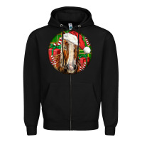 Black Belgian Horse  Christmas Zipper Hoodie - LillyAllenDesigns