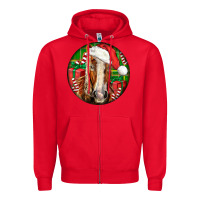 Red Belgian Horse  Christmas Zipper Hoodie - LillyAllenDesigns