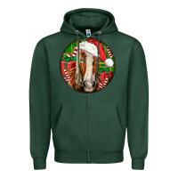 Sports Green Belgian Horse  Christmas Zipper Hoodie - LillyAllenDesigns