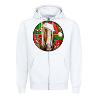 White Belgian Horse  Christmas Zipper Hoodie - LillyAllenDesigns