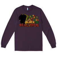 Plum Black is beautiful Long Sleeve Tee - HowdyJamesFarm