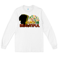White Black is beautiful Long Sleeve Tee - HowdyJamesFarm