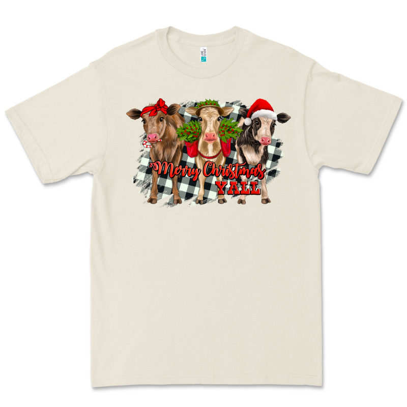 Merry Christmas Y'all Heifers Premium Tee by RanaPortraitStore | Teevron