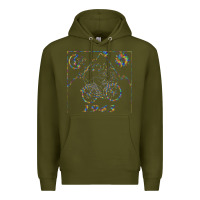 Army Green Bicycle Day 1943  LSD Acid Trip  Druffi gift Premium Hoodie - minhPixels