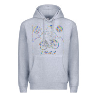 Heather Grey Bicycle Day 1943  LSD Acid Trip  Druffi gift Premium Hoodie - minhPixels