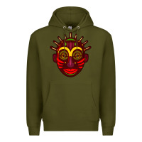 Army Green african masks 2 Premium Hoodie - BundleAndBundleShop