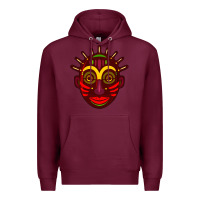 Burgundy african masks 2 Premium Hoodie - BundleAndBundleShop