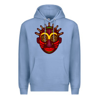 Colony Blue african masks 2 Premium Hoodie - BundleAndBundleShop