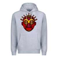 Heather Grey african masks 2 Premium Hoodie - BundleAndBundleShop