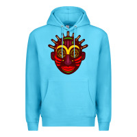 Ocean Blue african masks 2 Premium Hoodie - BundleAndBundleShop
