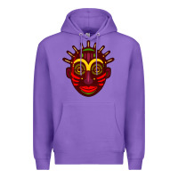 Purple african masks 2 Premium Hoodie - BundleAndBundleShop