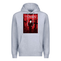 Heather Grey The Omen Horror Movie Premium Hoodie - minhPixels