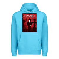 Ocean Blue The Omen Horror Movie Premium Hoodie - minhPixels