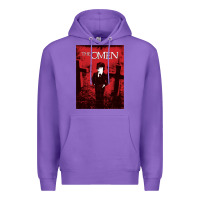 Purple The Omen Horror Movie Premium Hoodie - minhPixels