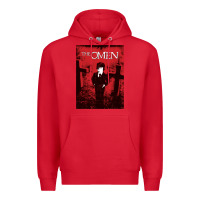 Red The Omen Horror Movie Premium Hoodie - minhPixels