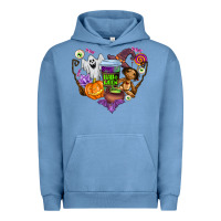 Pigment Pebble Blue halloween Urban Hoodie - AdoDesignShop