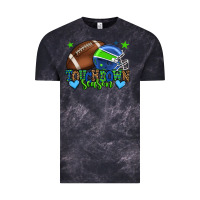 Cloud Black Touchdown season American football green and blue Vintage Tee - HowdyJamesFarm