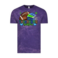 Cloud Purple Touchdown season American football green and blue Vintage Tee - HowdyJamesFarm