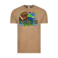 Touchdown Season American Football Green And Blue Vintage Tee | Teevron