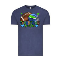 Vintage Denim Touchdown season American football green and blue Vintage Tee - HowdyJamesFarm
