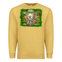 Antique Gold st patricks day sheep shamrock gold  serape leopard glitter Premium Sweatshirt - Artiststas