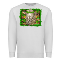 Dove Grey st patricks day sheep shamrock gold  serape leopard glitter Premium Sweatshirt - Artiststas