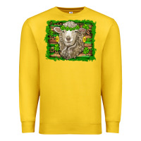Lemon st patricks day sheep shamrock gold  serape leopard glitter Premium Sweatshirt - Artiststas