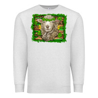 Oatmeal Heather st patricks day sheep shamrock gold  serape leopard glitter Premium Sweatshirt - Artiststas