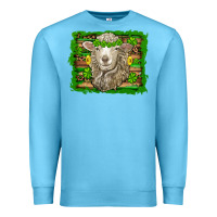 Ocean Blue st patricks day sheep shamrock gold  serape leopard glitter Premium Sweatshirt - Artiststas