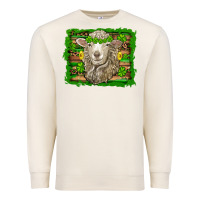 Sandshell st patricks day sheep shamrock gold  serape leopard glitter Premium Sweatshirt - Artiststas