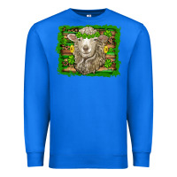 True Royal st patricks day sheep shamrock gold  serape leopard glitter Premium Sweatshirt - Artiststas