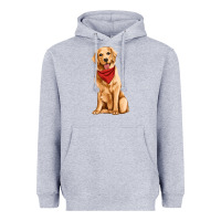 Heather Grey golden retriever Heavyweight Hoodie - Artiststas