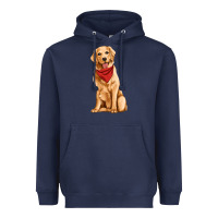 Navy golden retriever Heavyweight Hoodie - Artiststas