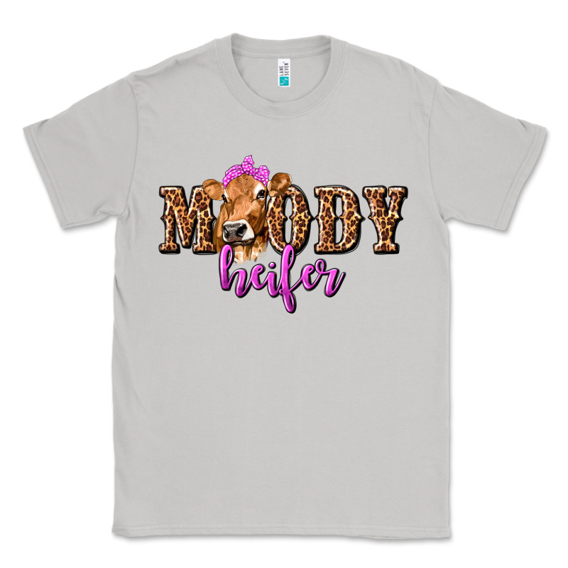 Moody Heifer With Leopard Classic Tee by texasbilliewilder | Teevron