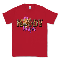 Red Moody Heifer with Leopard Classic Tee - texasbilliewilder