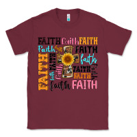 Burgundy faith cross Classic Tee - Artiststas