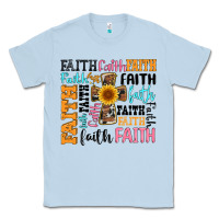 Dusty Blue faith cross Classic Tee - Artiststas