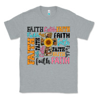 Heather Grey faith cross Classic Tee - Artiststas