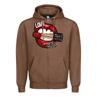 Chestnut Love Bites Zipper Hoodie - SublimationCraftShop