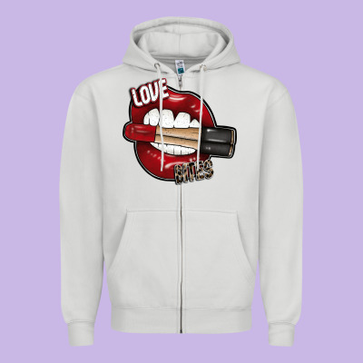 Love Bites Zipper Hoodie Designed By Sublimationcraftshop