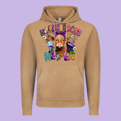 Hocus Pocus Heifer Vintage Hoodie Designed By Cowgirlartshop