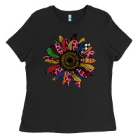 Black Cheetah Christmas Sunflower Ladies Tee - Bettercallsaul
