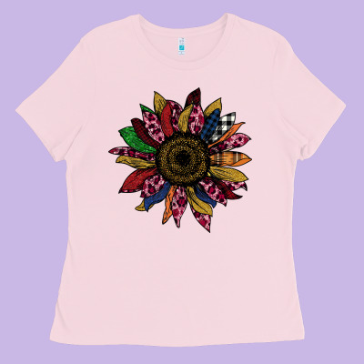 Cheetah Christmas Sunflower Ladies Tee Designed By Bettercallsaul