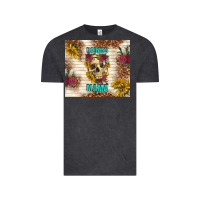 Vintage Black badass mama with flowers Vintage Tee - TumblerDesignByShophia
