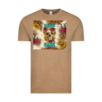 Vintage Coffee badass mama with flowers Vintage Tee - TumblerDesignByShophia