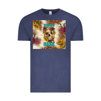 Vintage Denim badass mama with flowers Vintage Tee - TumblerDesignByShophia