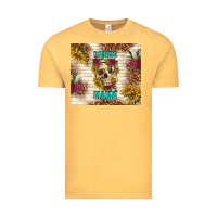 Vintage Mustard badass mama with flowers Vintage Tee - TumblerDesignByShophia